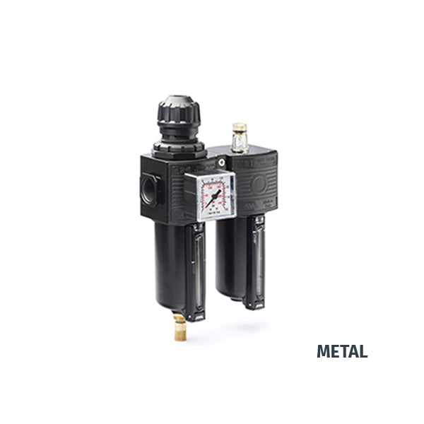 E/22-SC MEDIUM - Gruppo filtro - Regolatore - Lubrificatore modulare CON SCARICO AUTOMATICO DI CONDENSA - TECNOPOLIMERO o METALLO - Ani E/22-SC MEDIUM - Gruppo filtro - Regolatore - Lubrificatore modulare CON SCARICO AUTOMATICO DI CONDENSA - TECNOPOLIMERO o METALLO - Ani